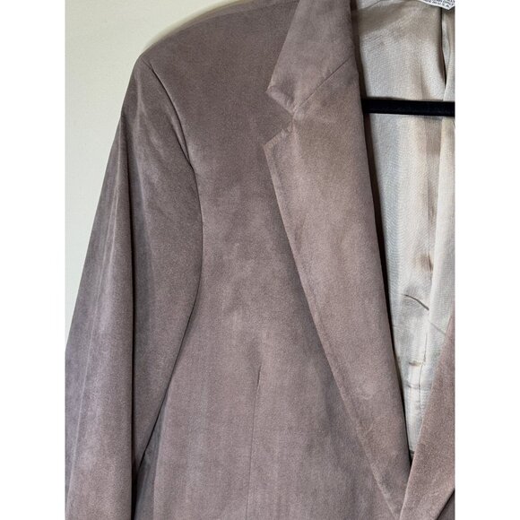 VTG Orvis Mens Suede Leather Blazer Jacket 42L Light Brown 90s Western Ranch USA - Picture 3 of 15